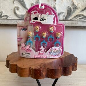 2012 Barbie RARE Squinkies Rings! Series 2 Party Pack